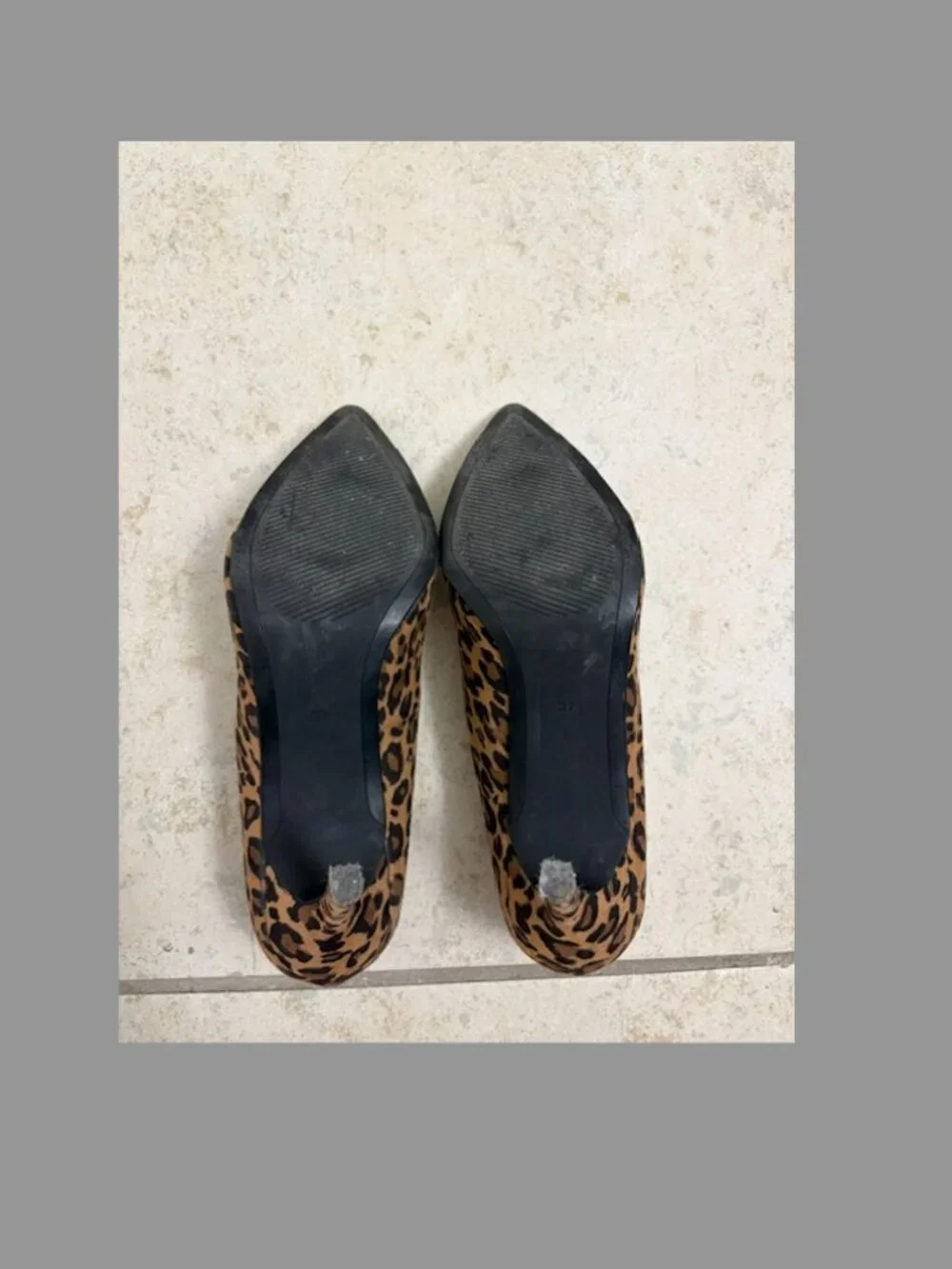 H&M Women's Animal Print Heels US6 Eur37 Brown Black Pumps Faux Suede Pointed